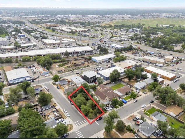 an aerial view of a city with lots of residential buildings