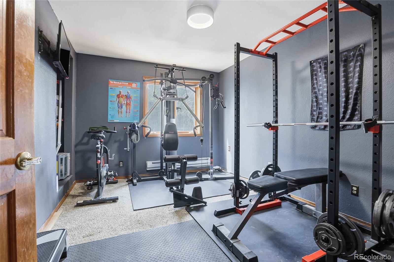 9225 Sandy Lane Conifer, CO 80433 - Photo 18 of 45 a view of a room with gym equipment