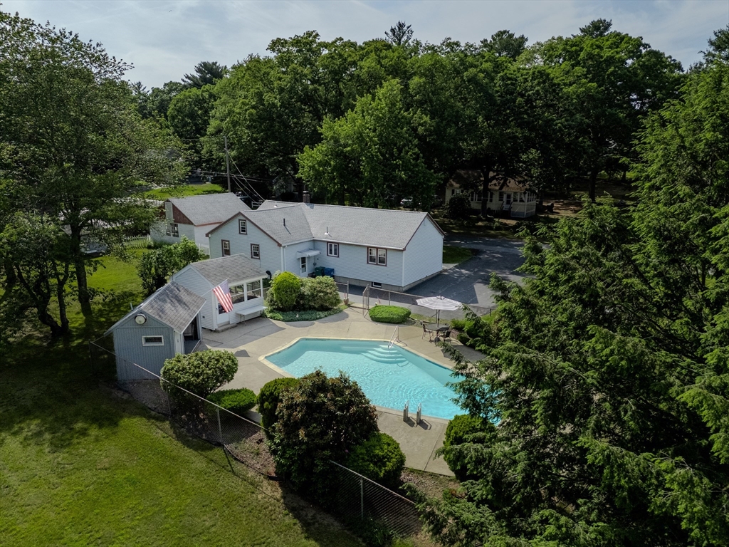 10 Primrose Road Billerica, MA 01821 - Photo 34 of 37 an aerial view of a house with yard swimming pool and outdoor seating