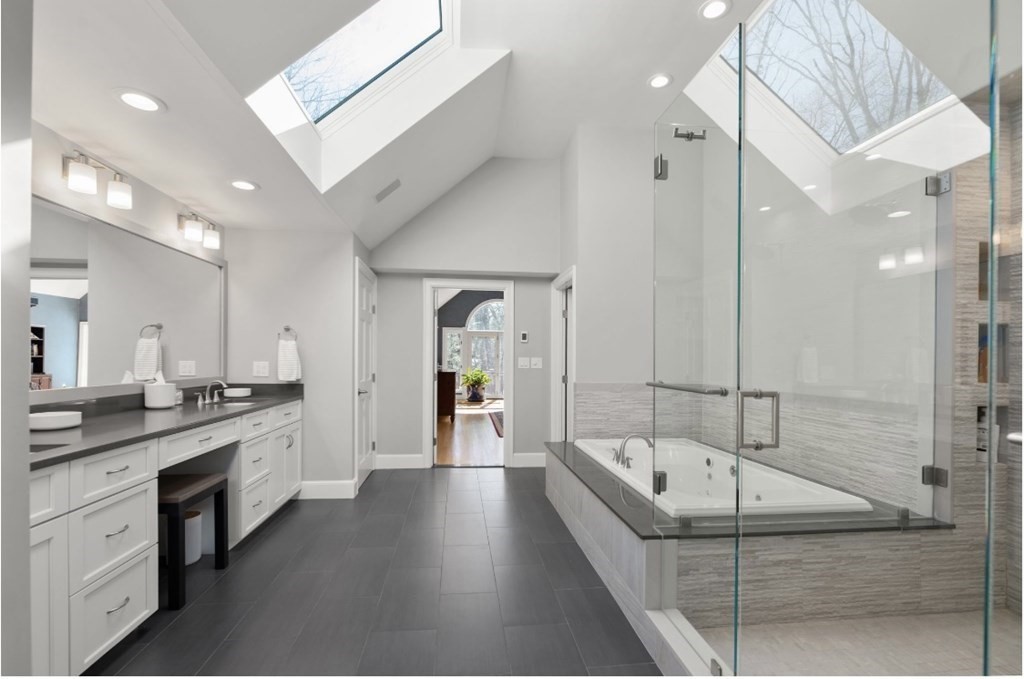 30 3 Ponds Road Wayland, MA 01778 - Photo 18 of 28 a large white kitchen with a large window