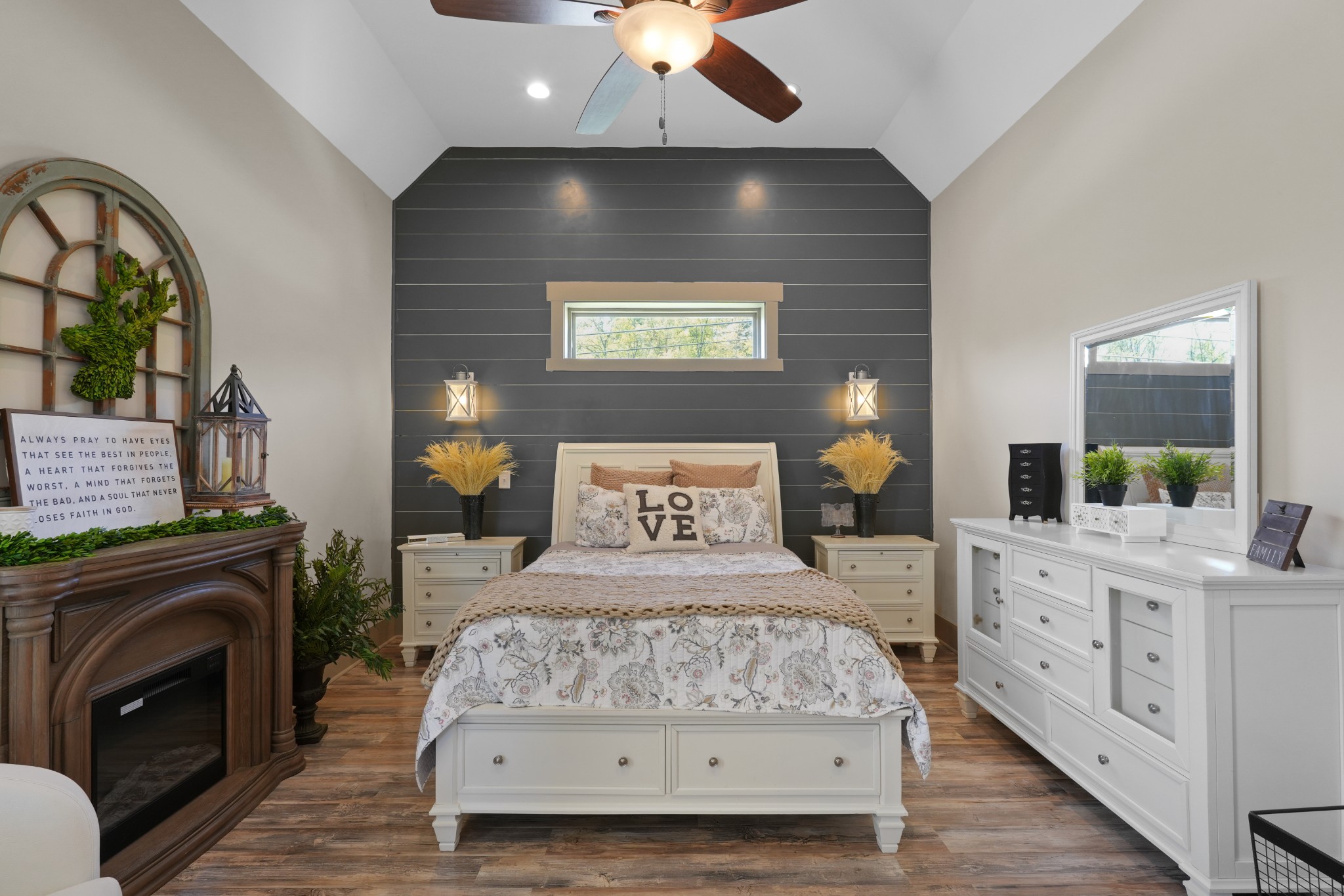 8417 Pine Ridge Road Ooltewah, TN 37363 - Photo 16 of 28 a bedroom with a bed and a chandelier