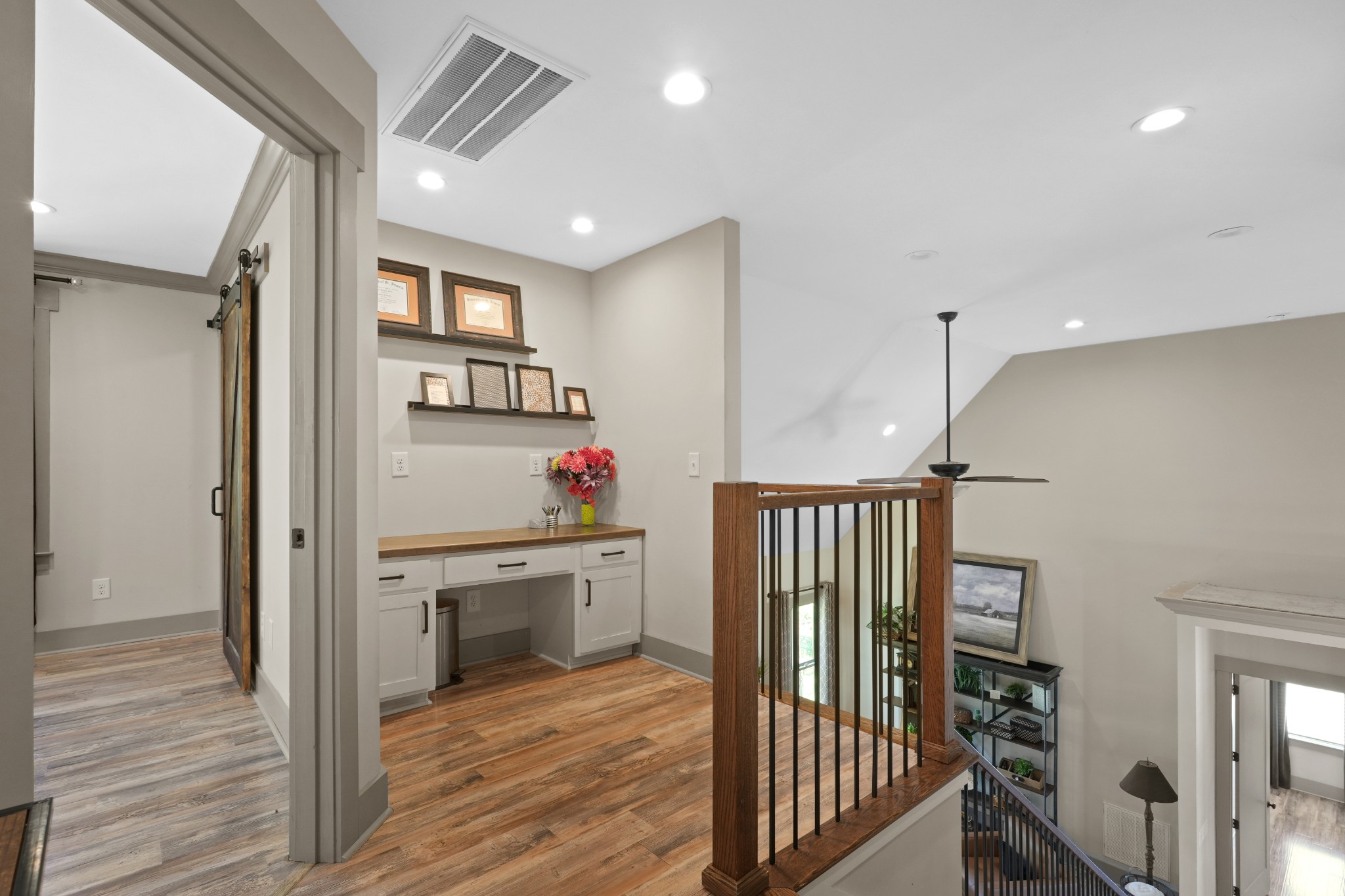 8417 Pine Ridge Road Ooltewah, TN 37363 - Photo 21 of 28 a view of a hallway with entryway wooden floor and front door