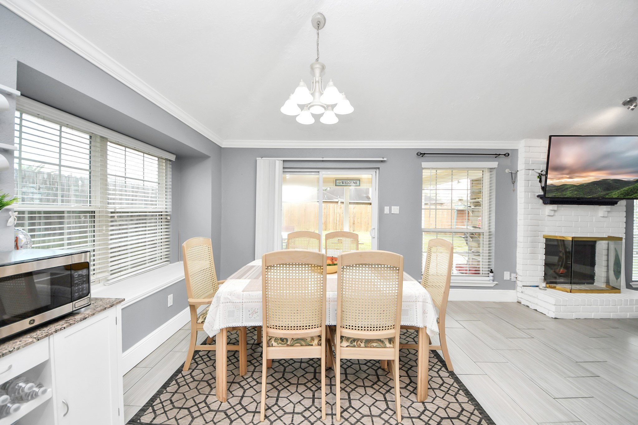 17702 Poppy Trails Lane Houston, TX 77084 - Photo 12 of 37 a view of a dining room with furniture window and outside view