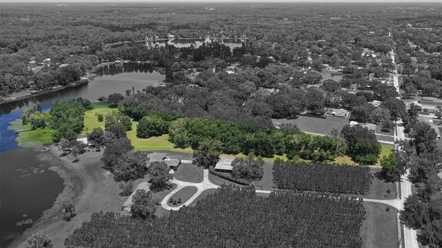 an aerial view of multiple house