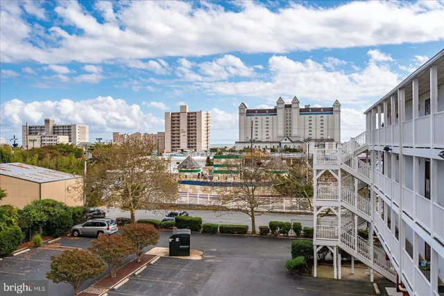 a view of city with balcony