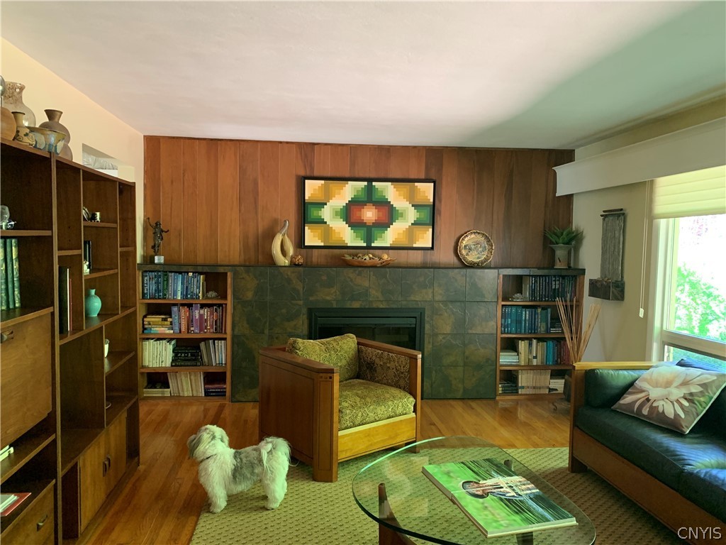 206 Deforest Road Syracuse, NY 13214 - Photo 8 of 49 Homey living room with fireplace,hardwood floors a