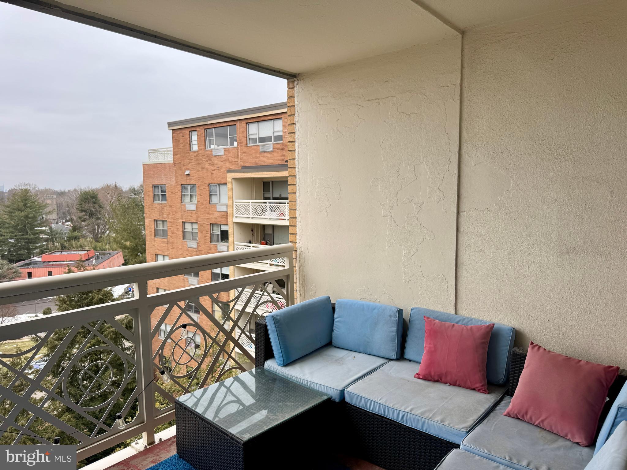 7900 Old York Road, Unit 814A Elkins Park, PA 19027 - Photo 35 of 43 a view of a couch in a balcony