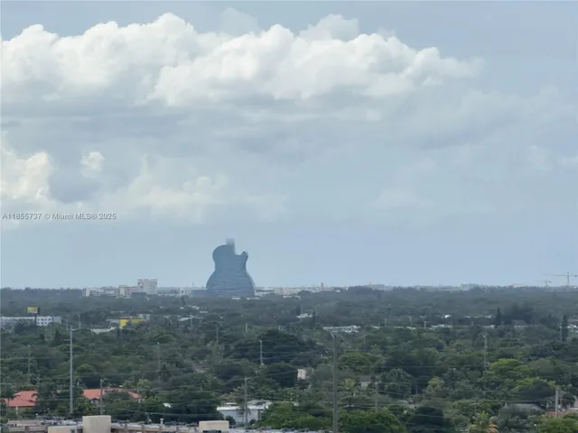 a front view of a multi story building