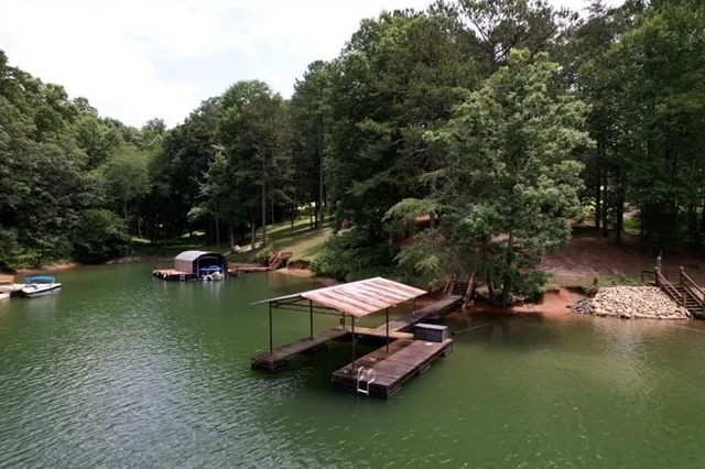 an aerial view of multiple house