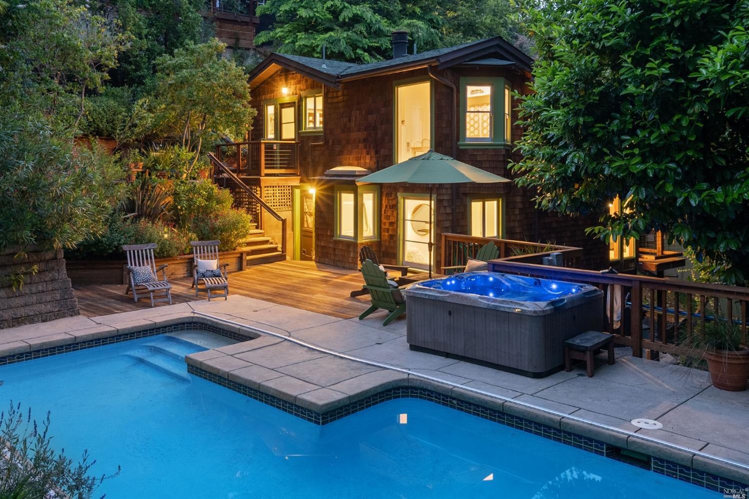 365 Scenic Road Fairfax, CA 94930 - Photo 1 of 1 a swimming pool with outdoor seating yard and outdoor seating