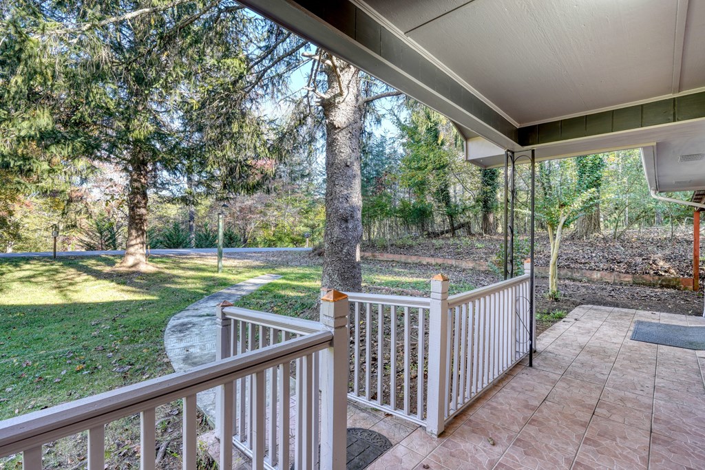 110 Johnson Road Hayesville, NC 28904 - Photo 28 of 41 a view of a porch and garden