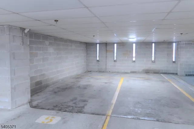 a living room with a rug