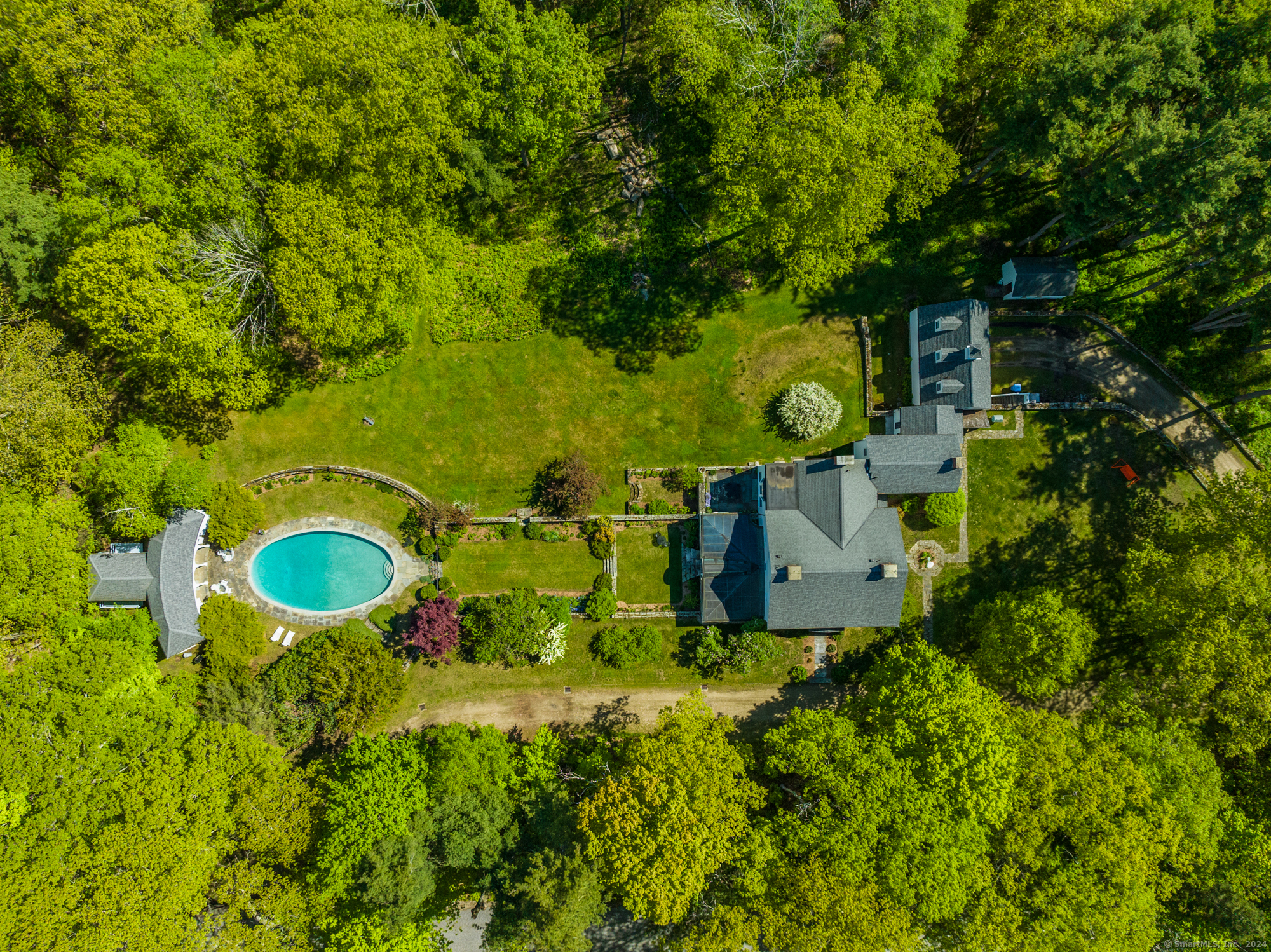 210 Doolittle Drive Norfolk, CT 06058 - Photo 3 of 40 an aerial view of a house with a yard