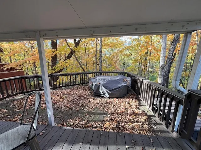 a view of a city from a balcony