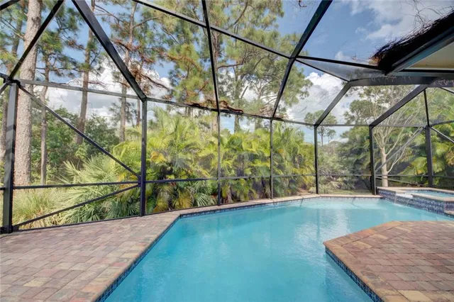 a view of a yard with plants and trees