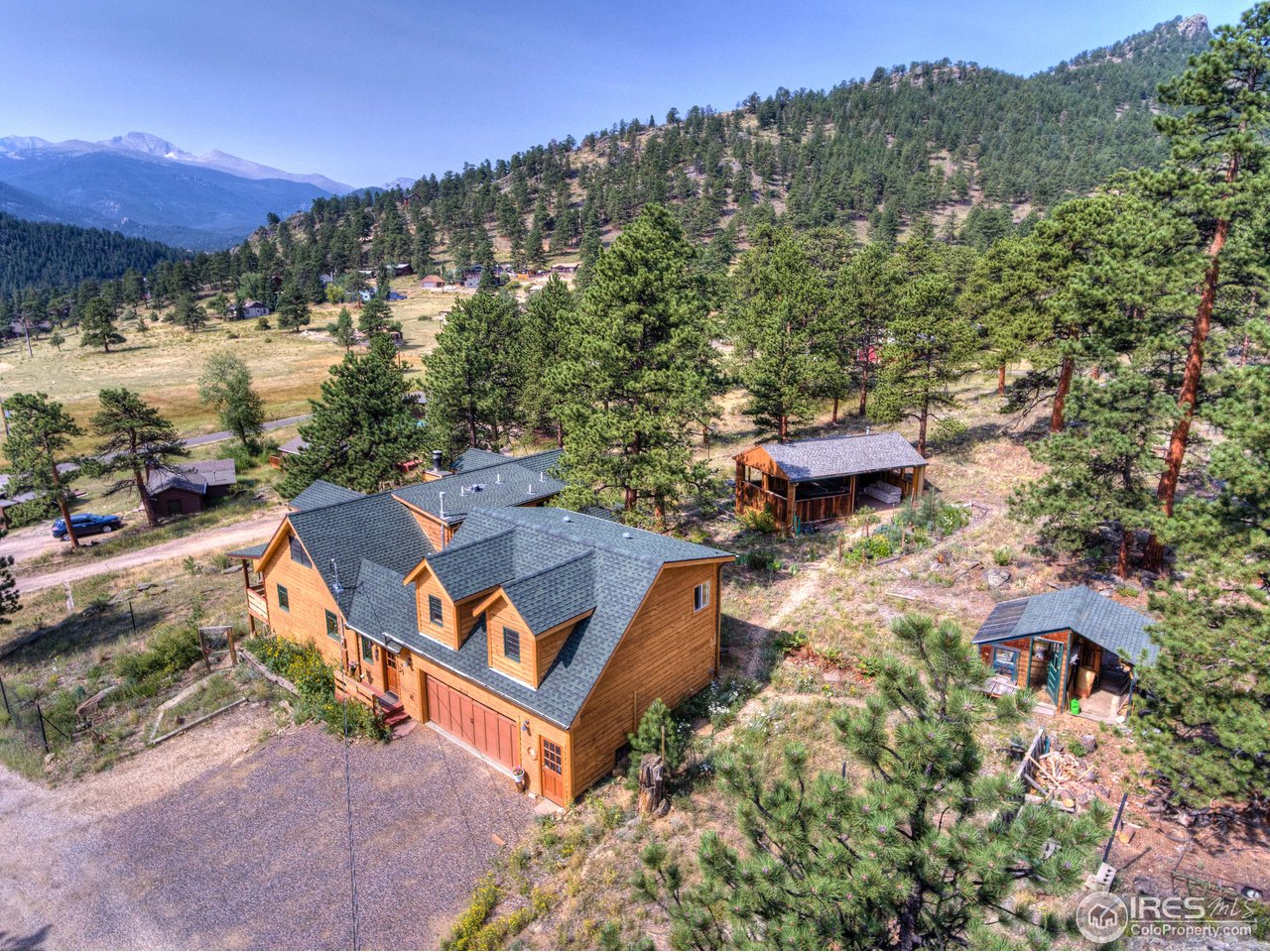 2112 Eagle Cliff Road Estes Park, CO 80517 - Photo 5 of 30 an aerial view of a house with mountain view