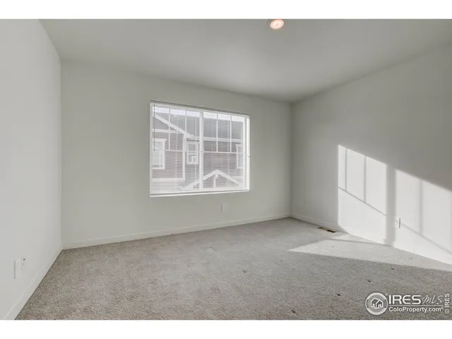 an empty room with closet