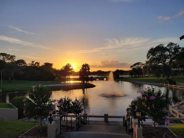 a view of backyard with green space