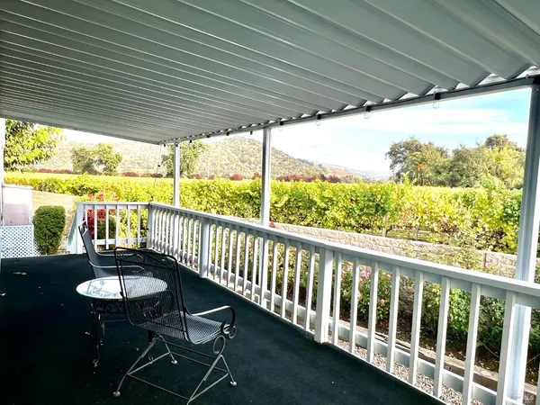 a view of a balcony