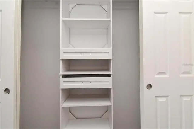 a close view of closet