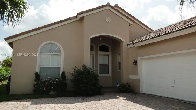 a front view of a house