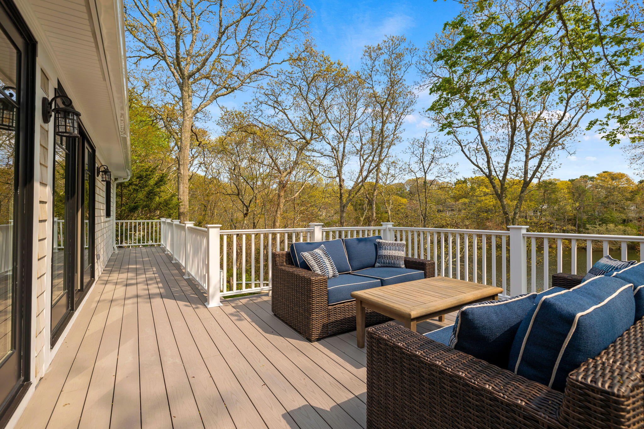 321 Tower Hill Road Osterville, MA 02655 - Photo 26 of 38 a view of balcony with wooden floor and outdoor seating