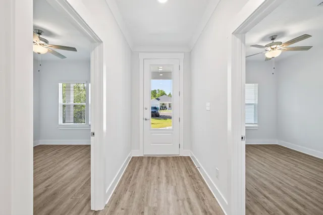 an empty room with a window