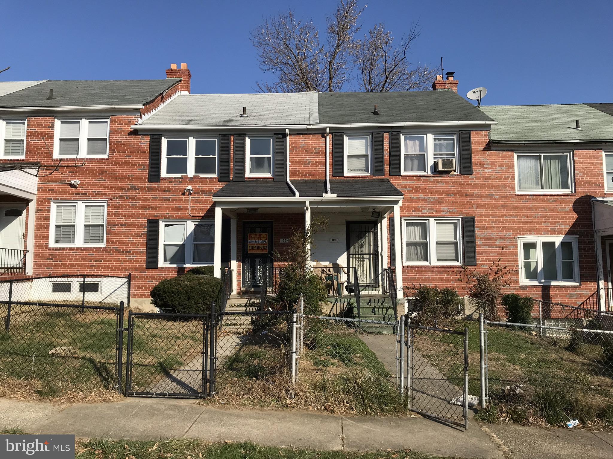 1004 Upnor Road Baltimore, MD 21212 - Photo 1 of 11 Exterior (Front)