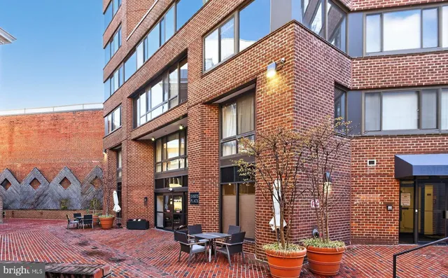 a front view of a building