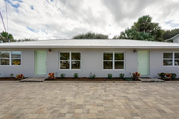 a front view of a house