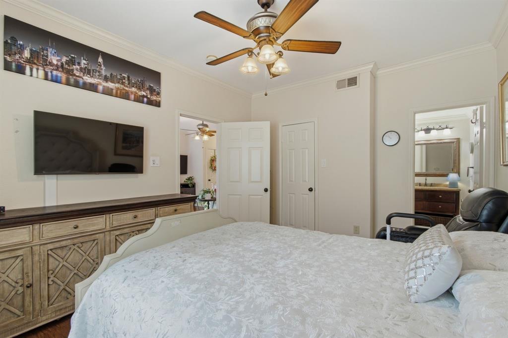 2524 Preston Road, Unit 1607 Plano, TX 75093 - Photo 21 of 28 Bedroom with ceiling fan and lighting