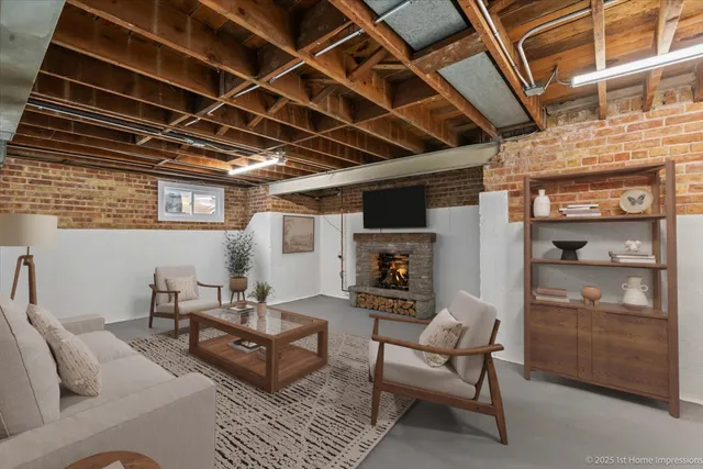 a outdoor living space with furniture