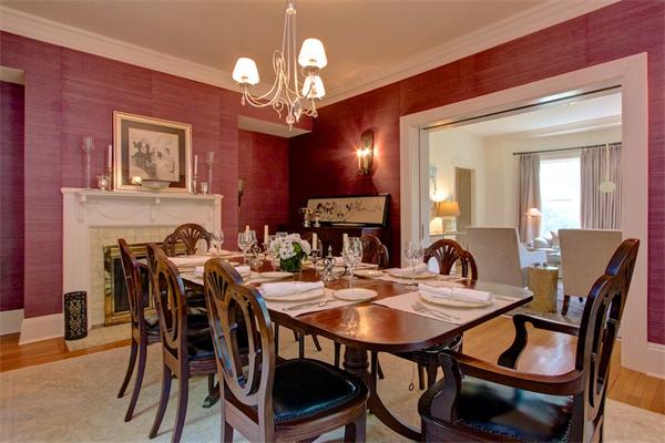 6 Glen Road Winchester, MA 01890 - Photo 9 of 30 a view of a dining room with furniture and a chandelier