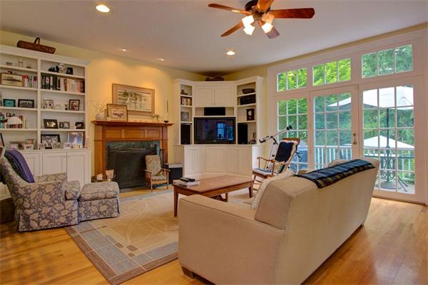 6 Glen Road Winchester, MA 01890 - Photo 10 of 30 a living room with furniture fireplace and flat screen tv