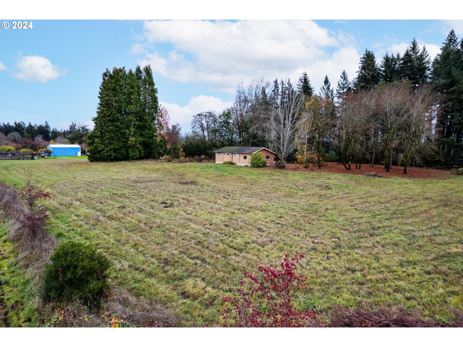 5565 Southwest Kruse Road Wilsonville, OR 97070 - Photo 22 of 28 a view of a field with trees in the background