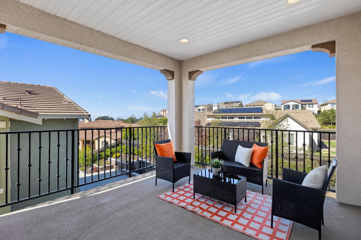 111 Dunfirth Drive Hayward, CA 94542 - Photo 28 of 49 a balcony with furniture and wooden floor