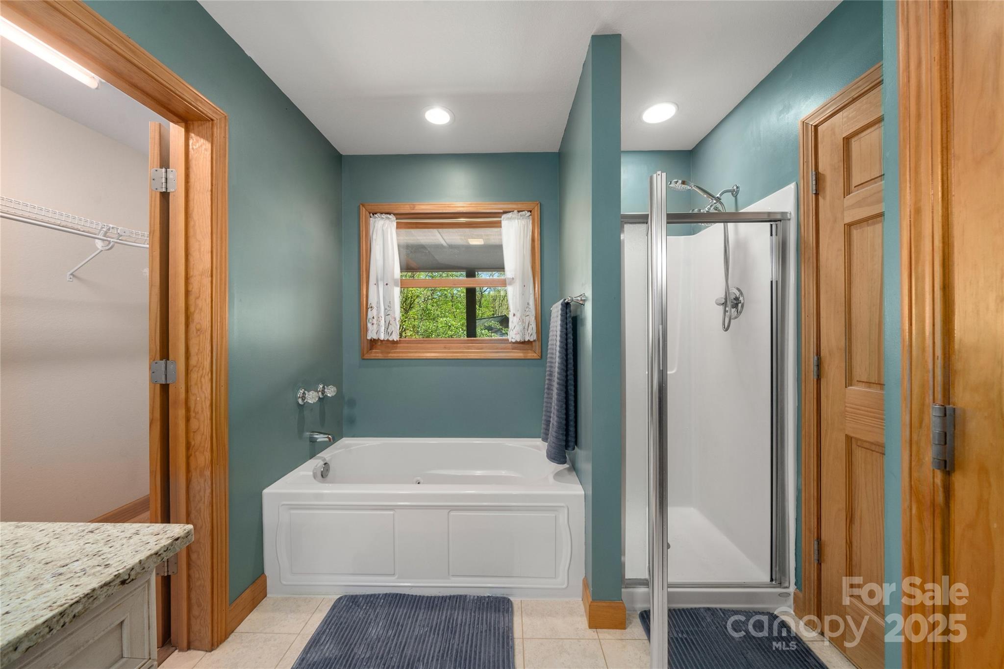 234 Deer Run Road Canton, NC 28716 - Photo 29 of 48 a bathroom with a granite countertop sink a toilet and shower