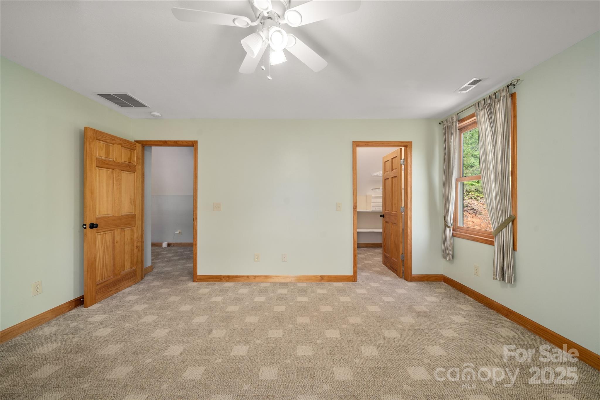 234 Deer Run Road Canton, NC 28716 - Photo 34 of 48 an empty room with closet and a chandelier fan