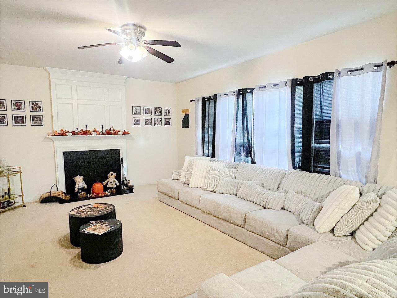 1649 Thorndale Road Breinigsville, PA 18031 - Photo 3 of 19 a living room with furniture ceiling fan and a fireplace