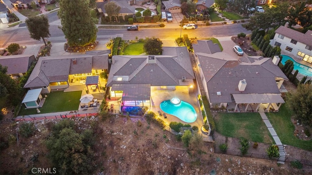 1958 Canyon Close Road Pasadena, CA 91107 - Photo 39 of 40 an aerial view of a house with a swimming pool