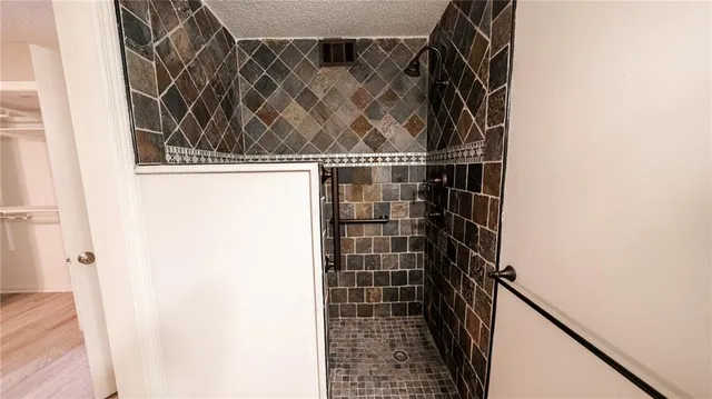 a close view of shower