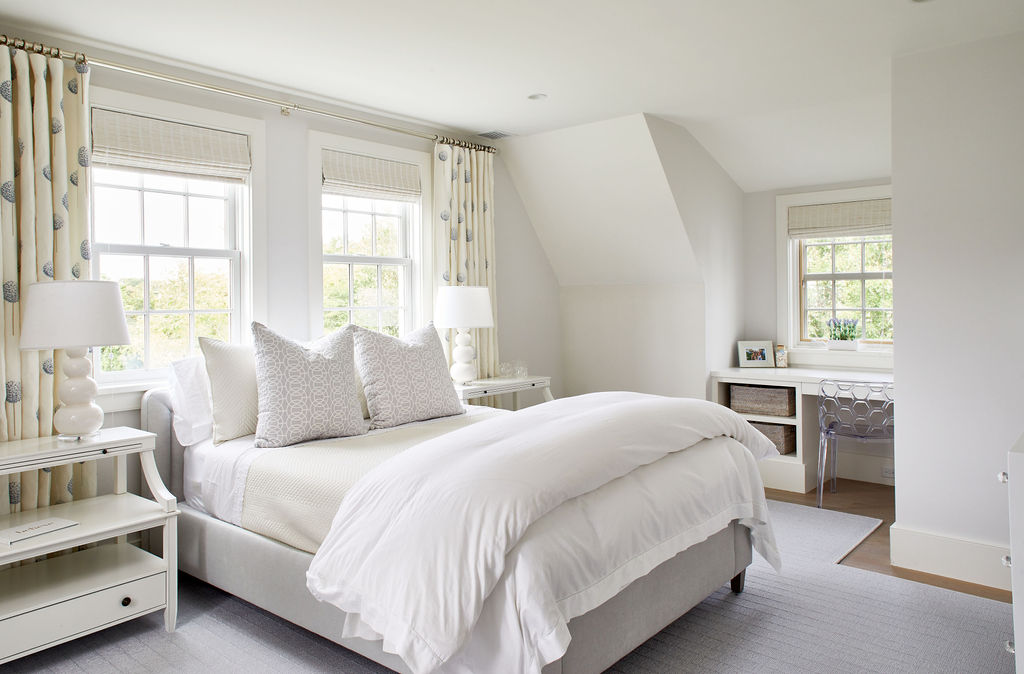 25 Pilgrim Road Nantucket, MA 02554 - Photo 21 of 28 a bedroom with a bed and a large window