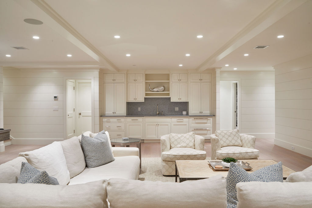 25 Pilgrim Road Nantucket, MA 02554 - Photo 25 of 28 a living room with furniture and a view of kitchen