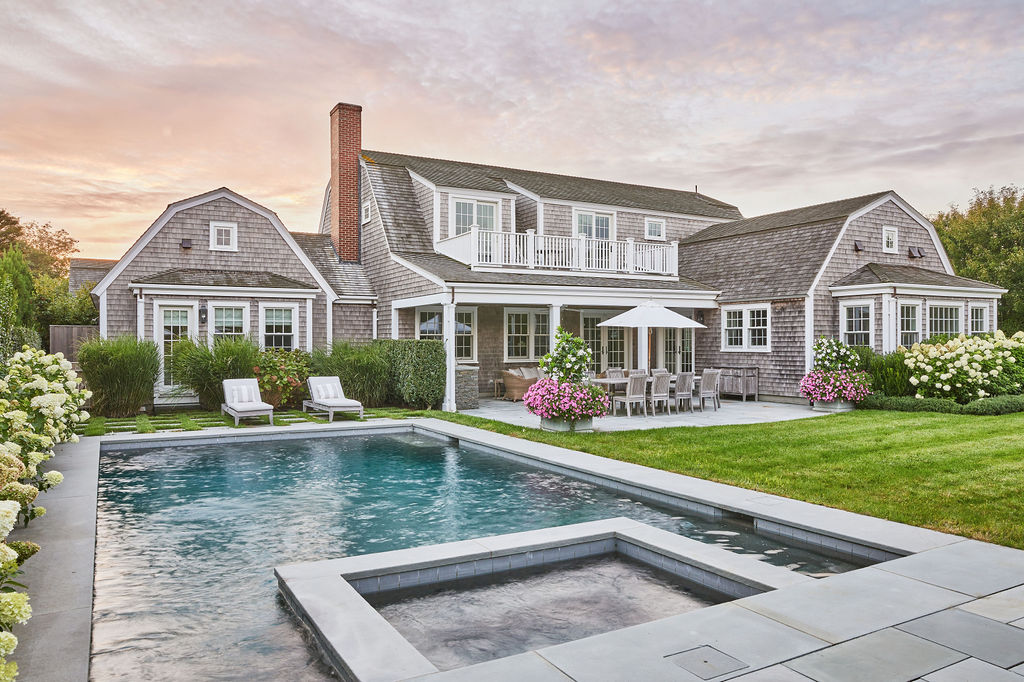 25 Pilgrim Road Nantucket, MA 02554 - Photo 6 of 28 a view of a house with a yard and sitting area
