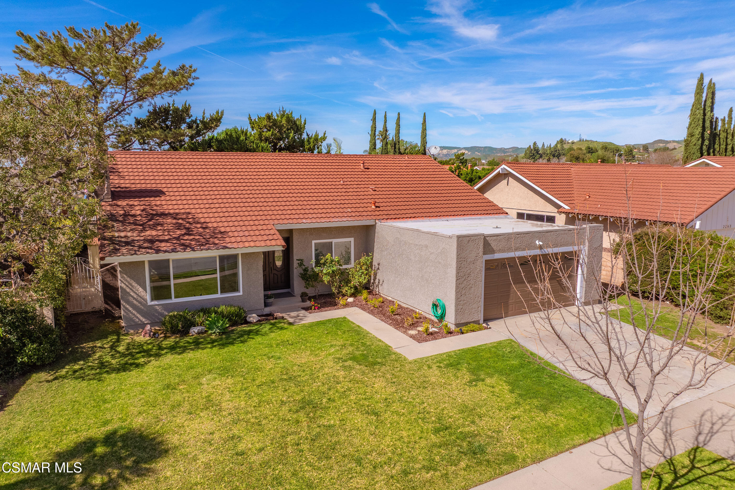 2249 St Clair Avenue Simi Valley, CA 93063 - Photo 3 of 60 an aerial view of a house with swimming pool garden and patio