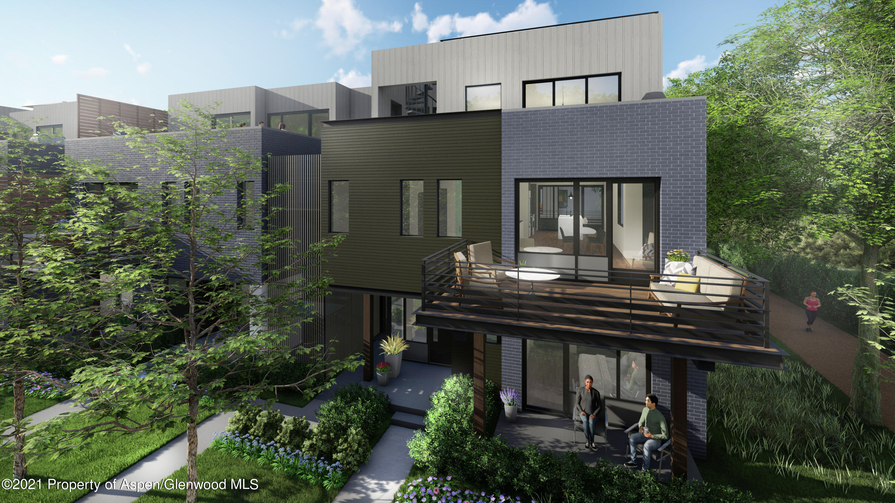 Two 2 Rivers Road, Unit PARK PLACE PHASE I Basalt, CO 81621 - Photo 3 of 10 a front view of a house with a garden