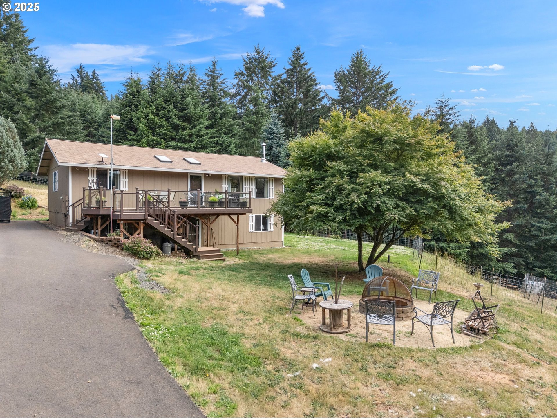 19791 Northeast Sunnycrest Road Newberg, OR 97132 - Photo 3 of 40 an aerial view of a house with swimming pool and sitting area