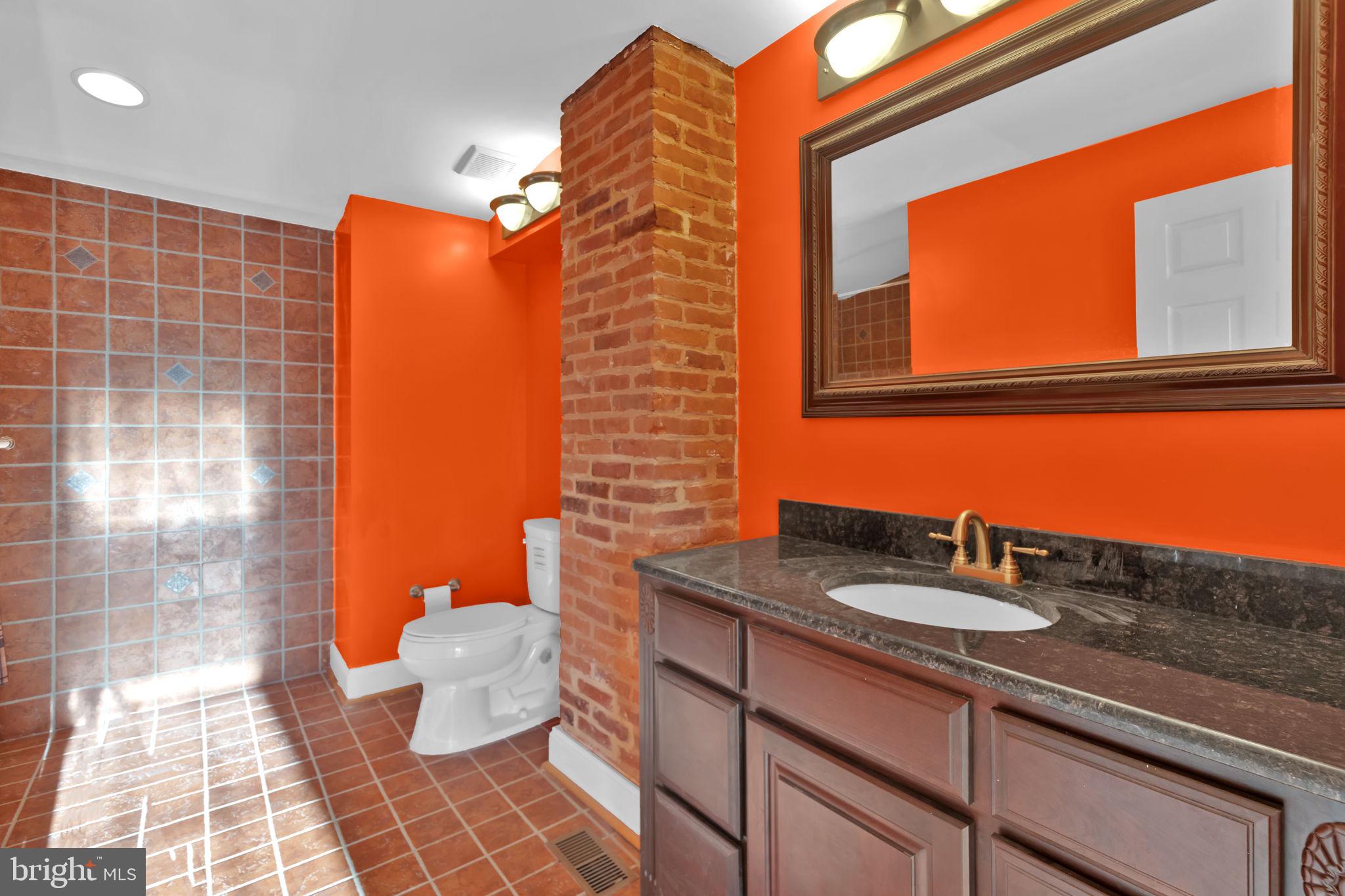 1447 William Street Baltimore, MD 21230 - Photo 37 of 65 a bathroom with a sink and a mirror