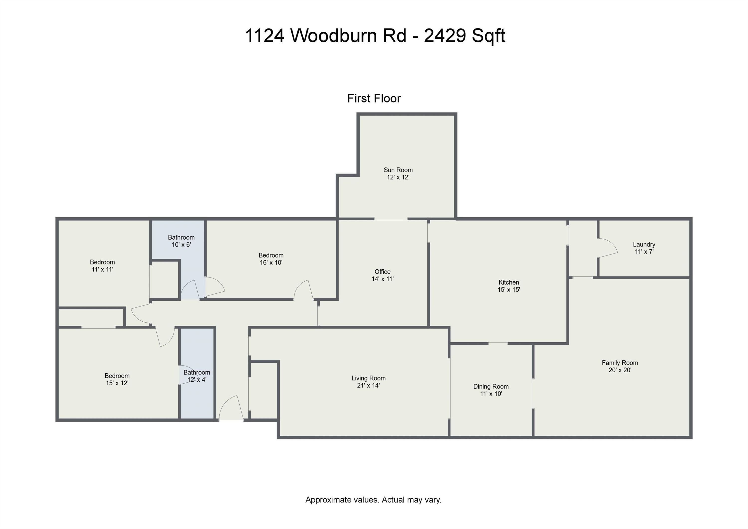 1124 Woodburn Road Durham, NC 27705 - Photo 31 of 31 Floor Plan