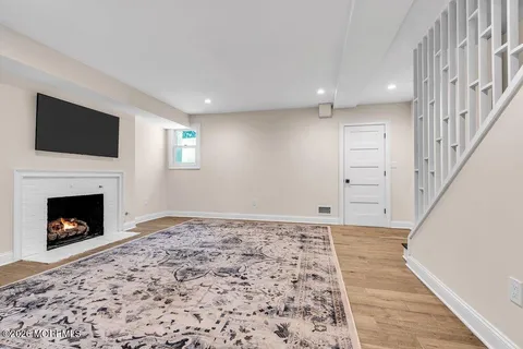 a view of a livingroom with a fireplace